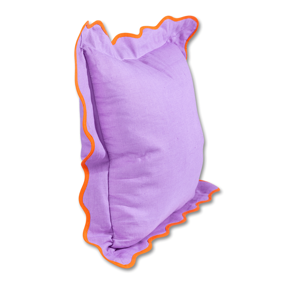 Darcy Linen Pillow - Lilac + Orange, Shopsweetluluss