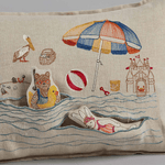 Day at the Beach Pocket Pillow, Shopsweetluluss