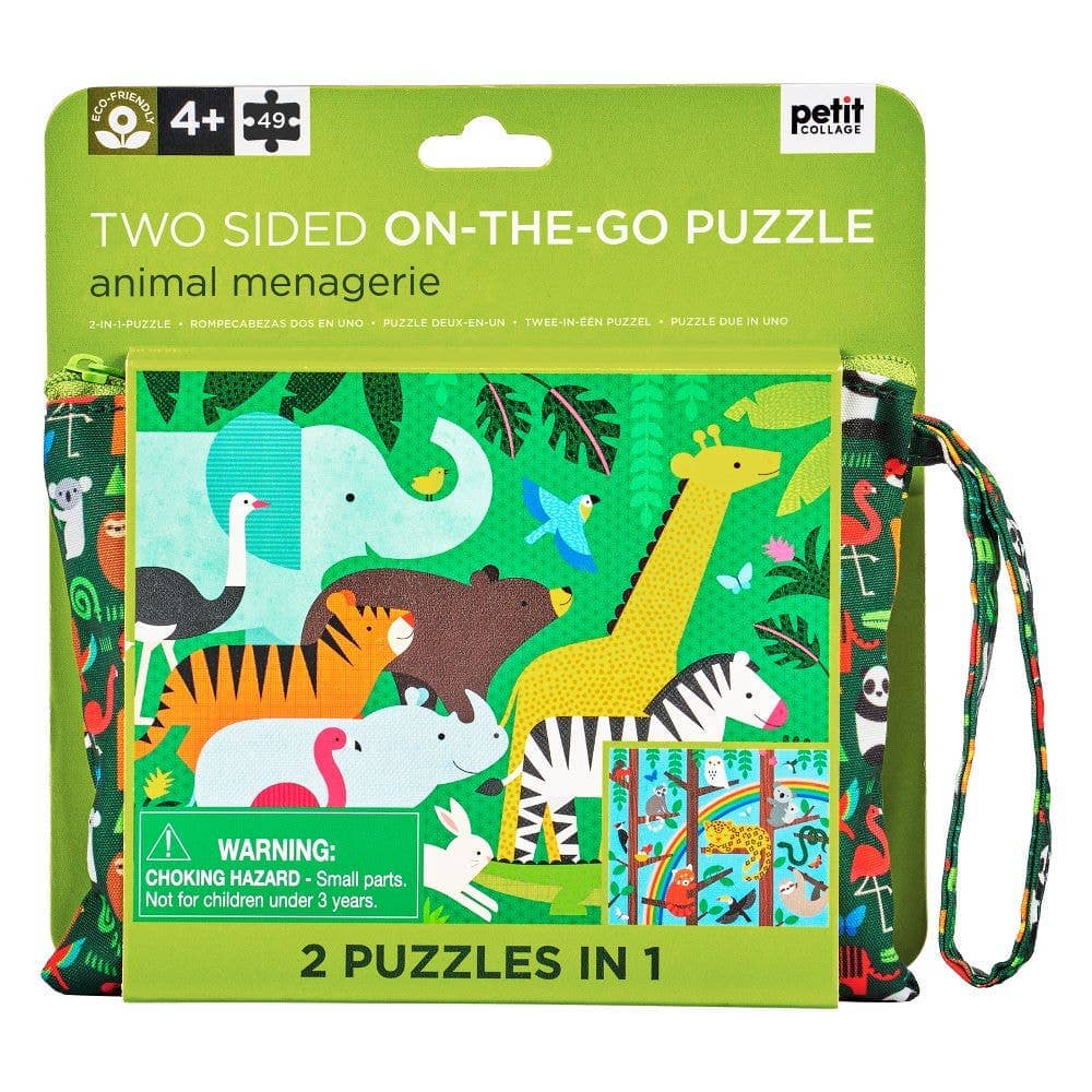 Double Sided On-The-Go Animal Menagerie Puzzle, Shopsweetluluss
