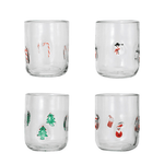 16oz Drinking Glass w/ Embedded Holiday Icons - 4 Style Options. Shopsweetluluss