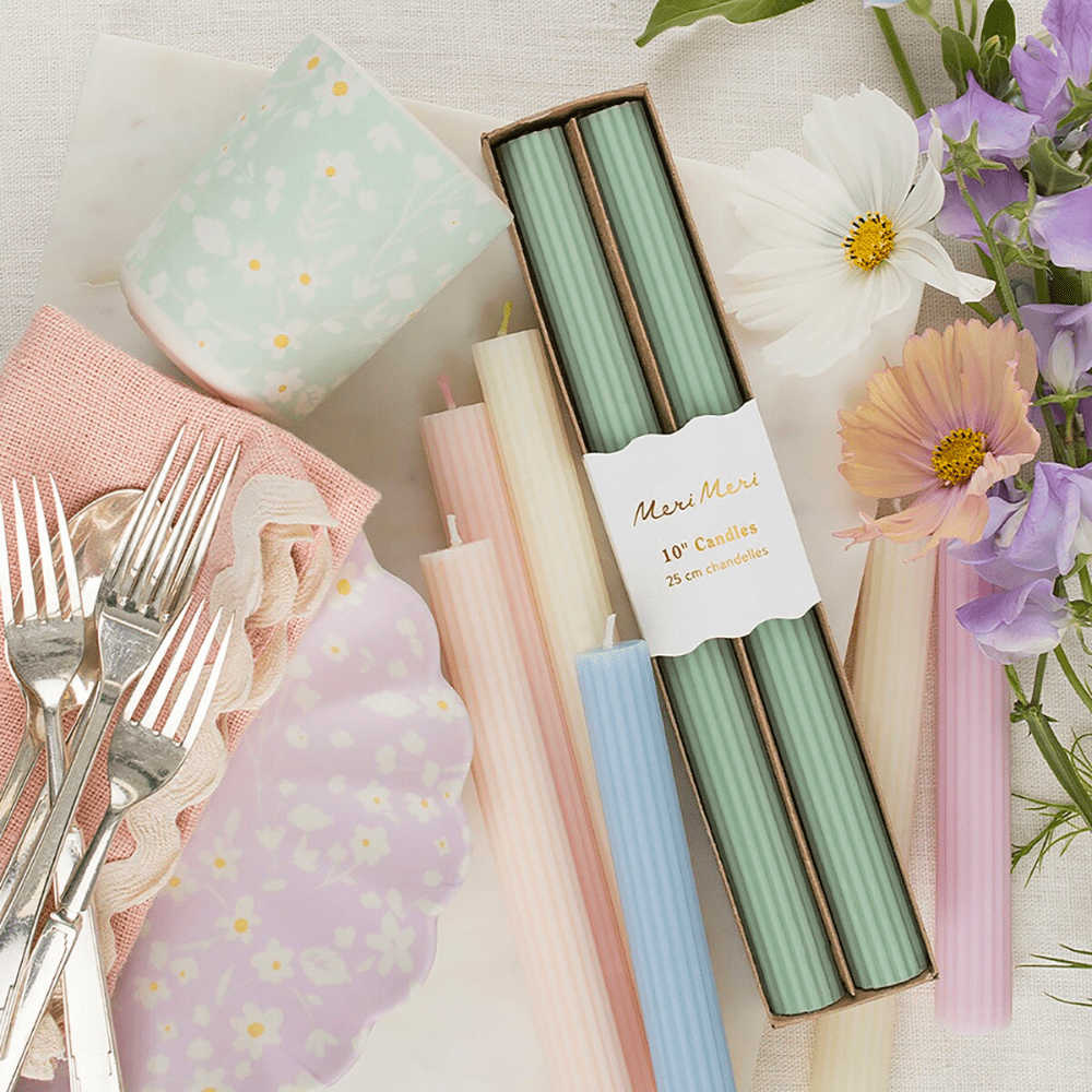 Dusty Lilac Table Candles, Shopsweetluluss