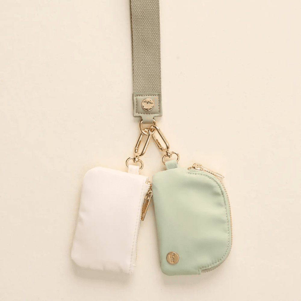 Dynamic Duo Pouch Wristlet - Sage, Shopsweetluluss