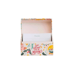 Handmade Recipe Box w/ 36 Recipe Cards - "Eat, Drink & Be Merry"