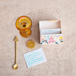 Handmade Recipe Box w/ 36 Recipe Cards - "Eat, Drink & Be Merry"