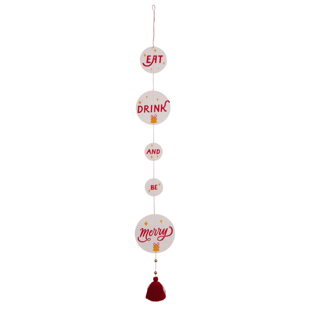 Eat, Drink and Be Merry Paper Banner, Shopsweetluluss