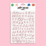 Embroidery Alphabet Sheet, 2pk. - Red, Shopsweetluluss