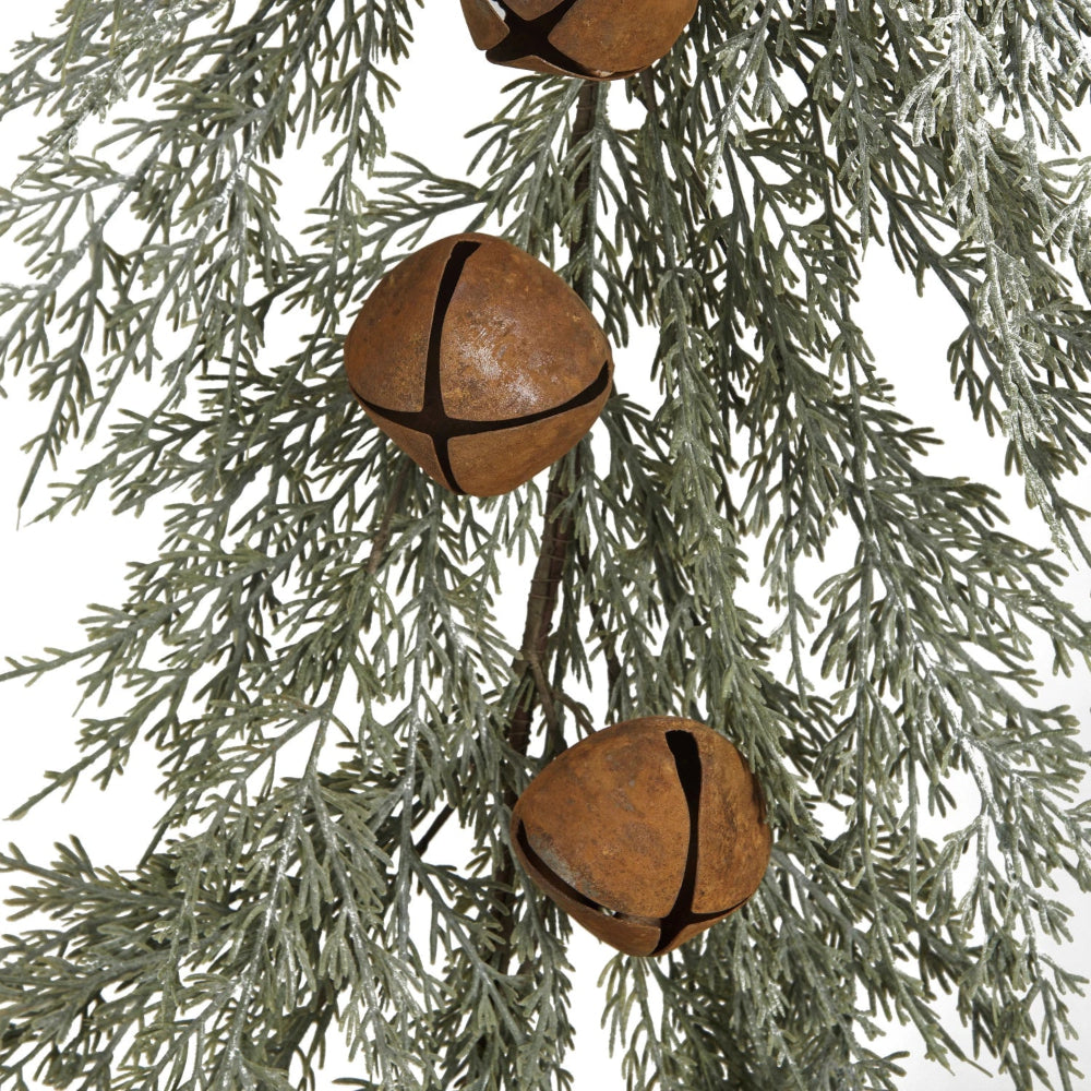 Faux Cedar Garland with Metal Bells, Shopsweetluluss