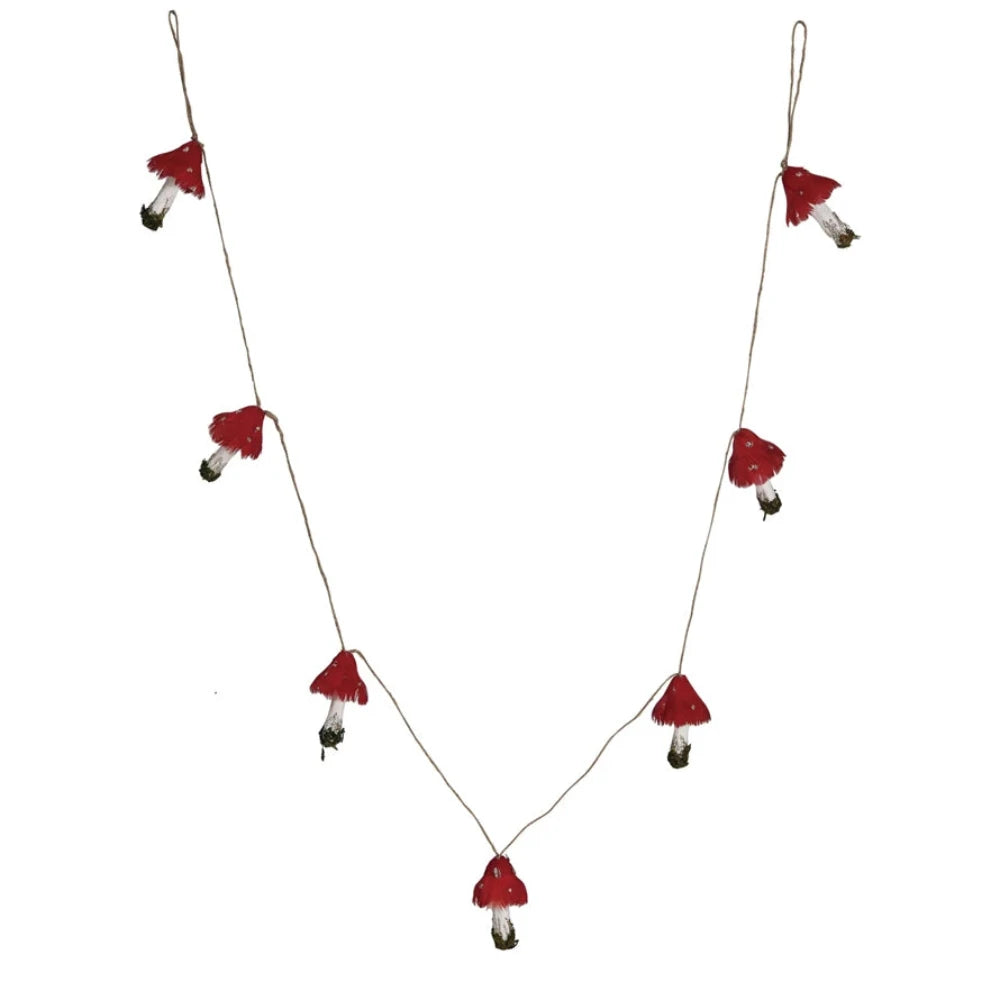 Feather Mushroom Garland, Shopsweetluluss