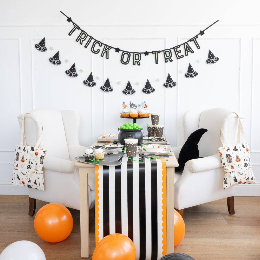 Puffy Felt Witch Hats Banner, Shopsweetluluss