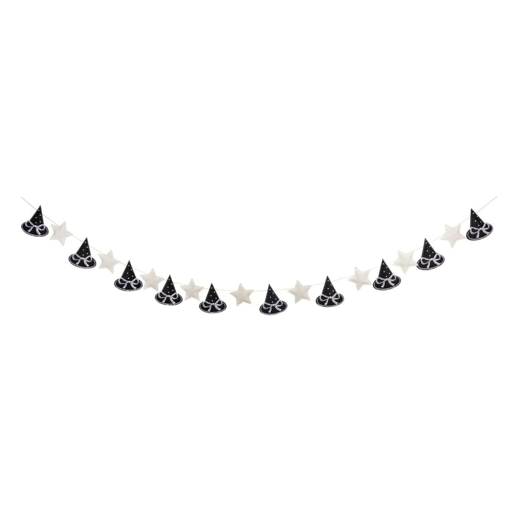 Puffy Felt Witch Hats Banner, Shopsweetluluss