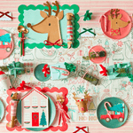 Meri Meri Reindeer With Raffia Bow Plates, Shopsweetluluss