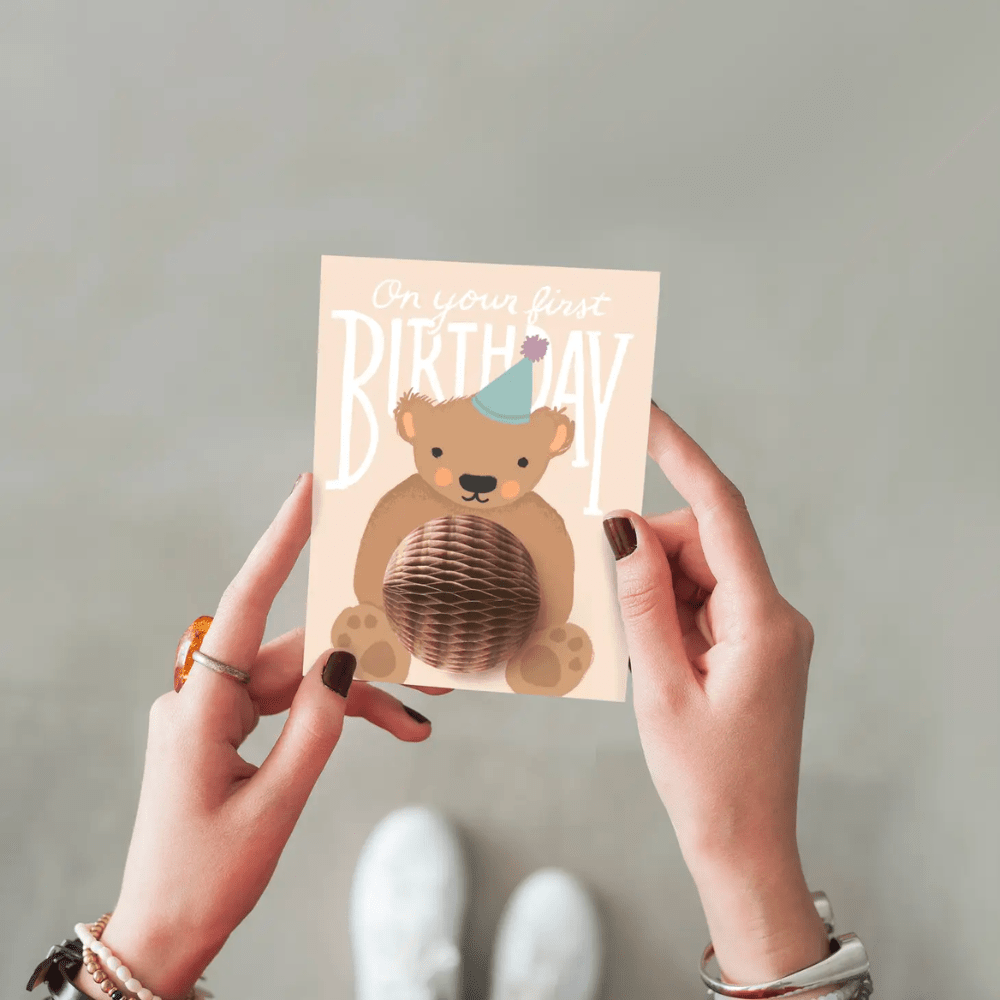 "First Birthday" Birthday Card - Shopsweetluluss