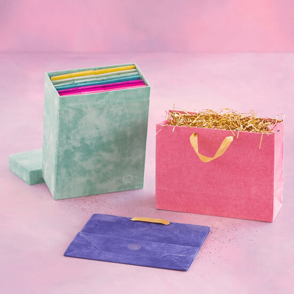 Flocked Gift Bag, Large - 10 Color Options, Shopsweetluluss