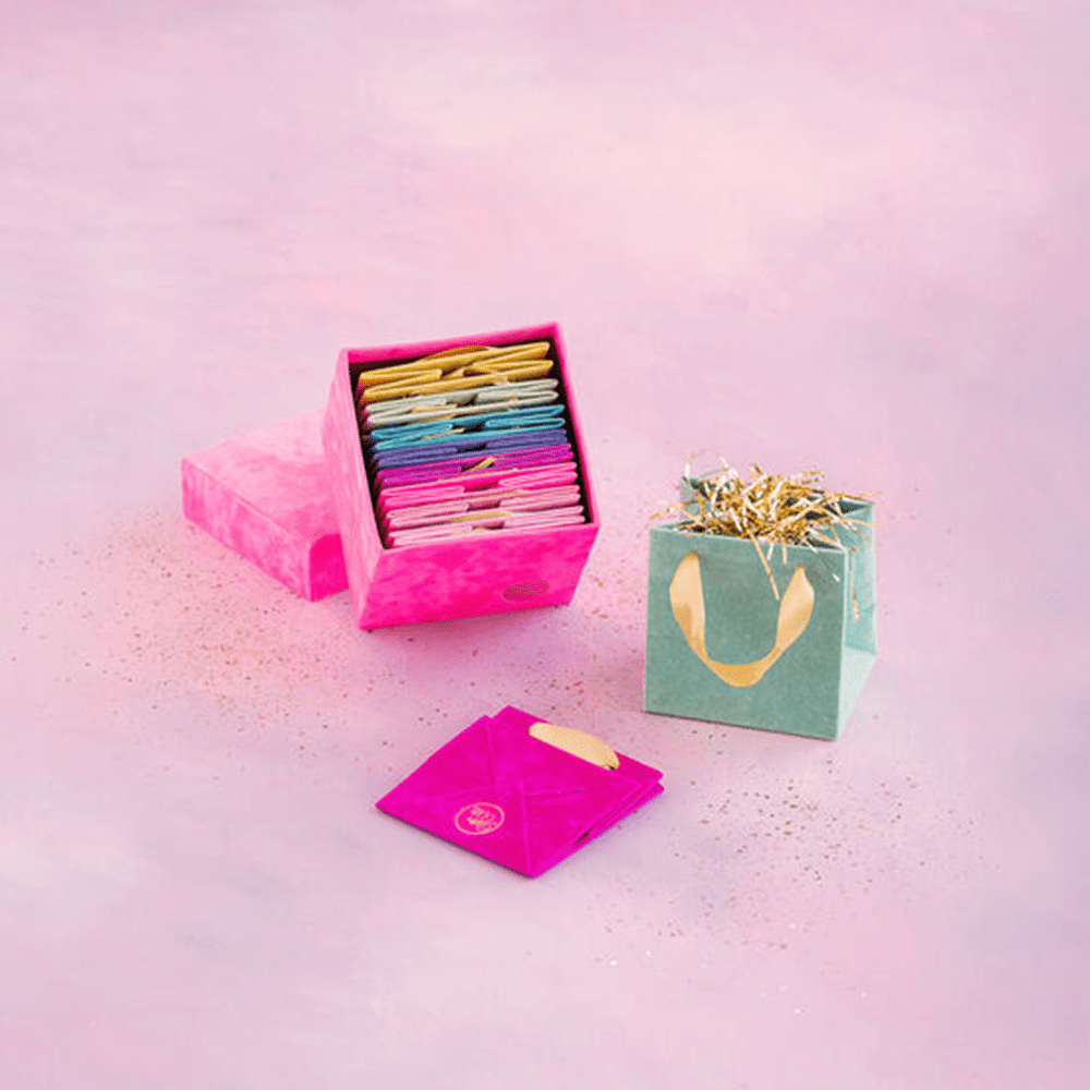 Flocked Gift Bag, Small - 10 Color Options, Shopsweetluluss