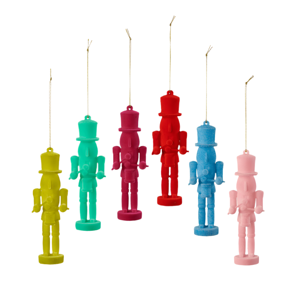 Flocked Toy Soldier Ornament - 6 Style Options, Shopsweetluluss