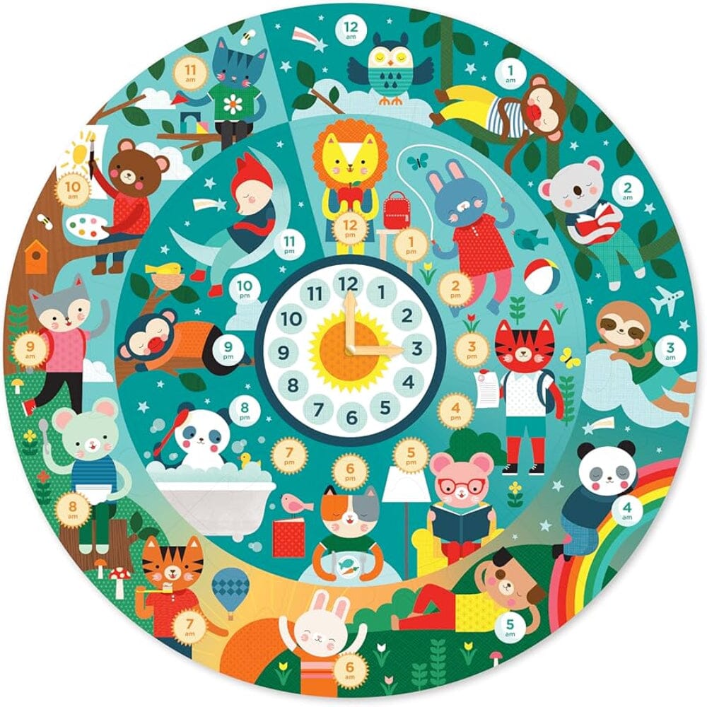 Floor Puzzle Telling Time, Shopsweetluluss