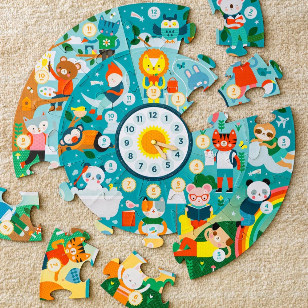 Floor Puzzle Telling Time, Shopsweetluluss