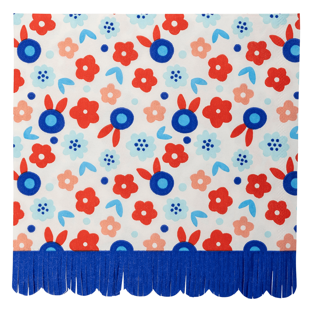Floral Fringe Scallop Lunch Napkins, Shopsweetluluss