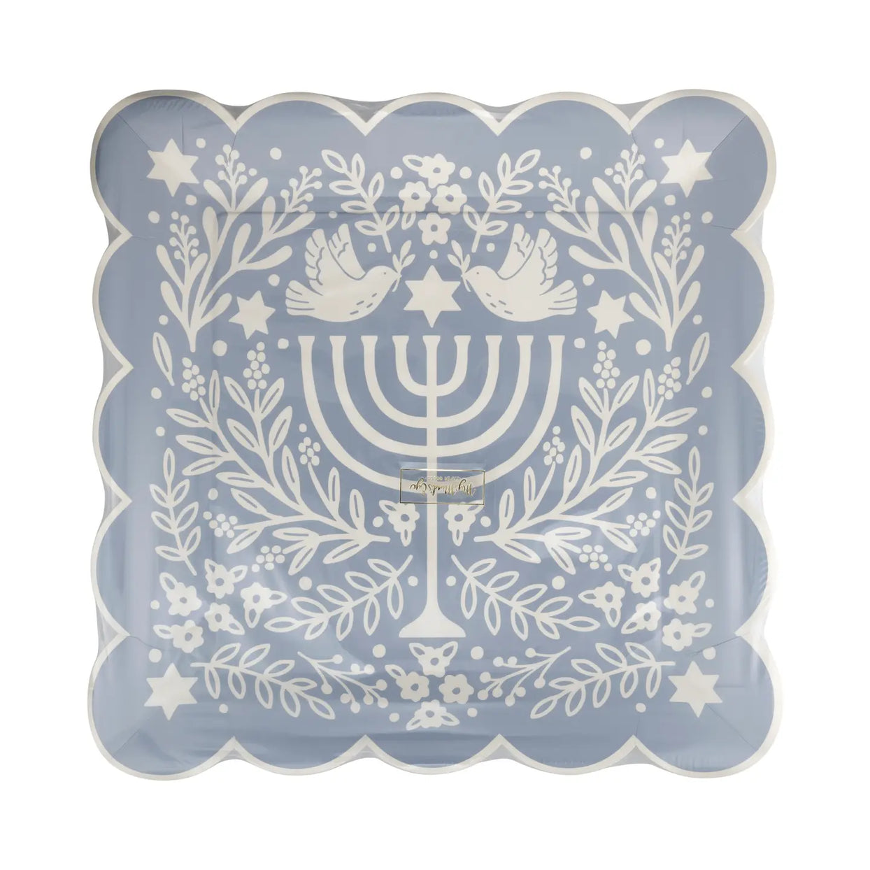 Floral Menorah Plates, Shopsweetluluss
