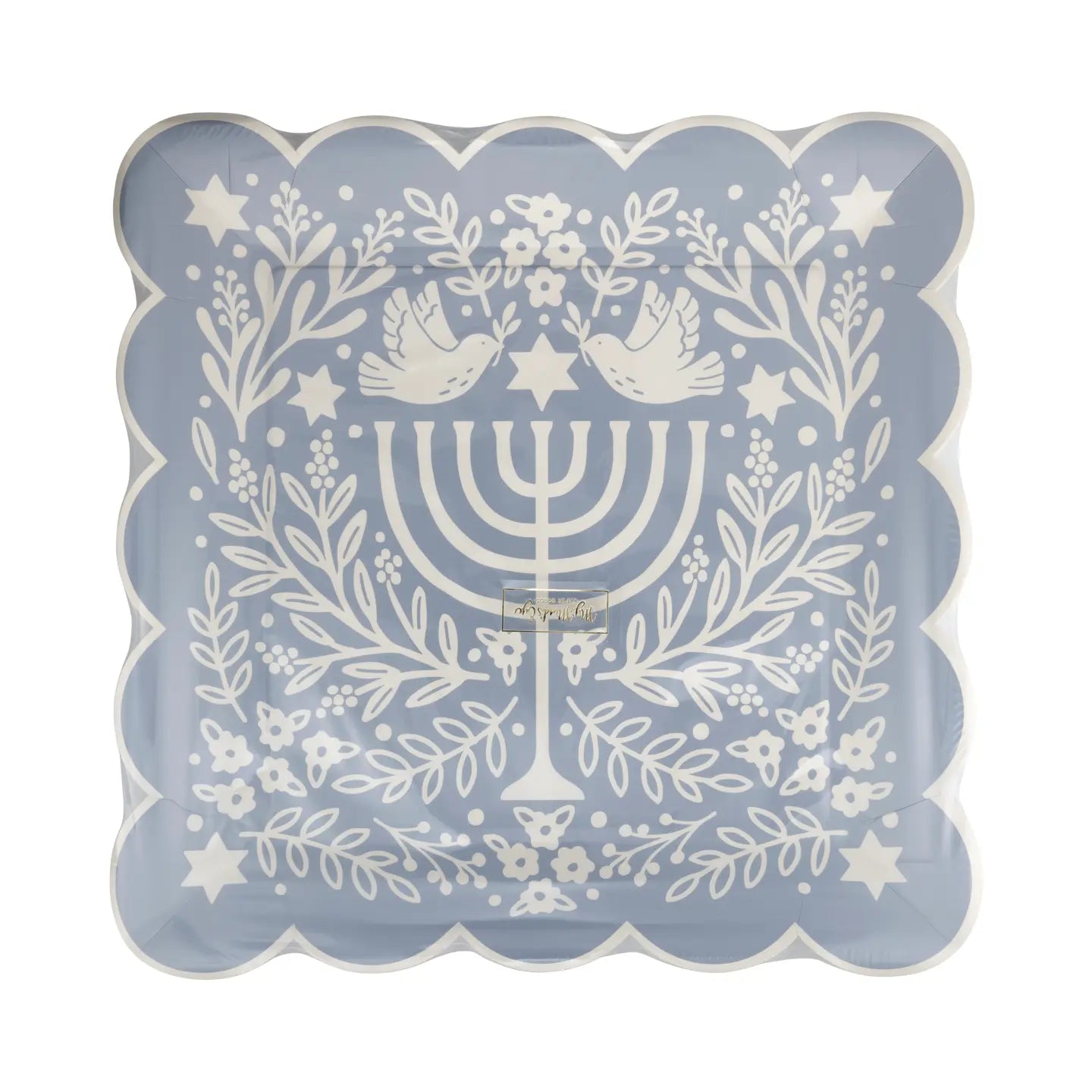 Floral Menorah Plates, Shopsweetluluss