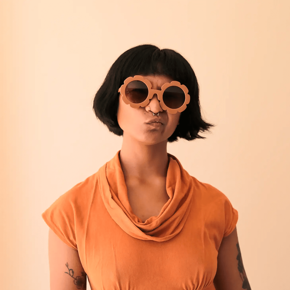 Flower Sunglasses - Cognac, Shopsweetluluss