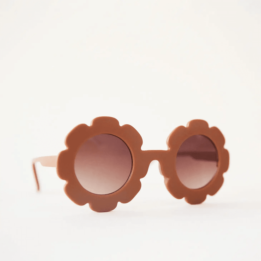Flower Sunglasses - Cognac, Shopsweetluluss