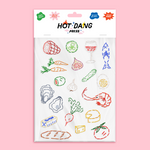 Food Embroidery Iron-on Sheets, Pack of 2, Shopsweetluluss