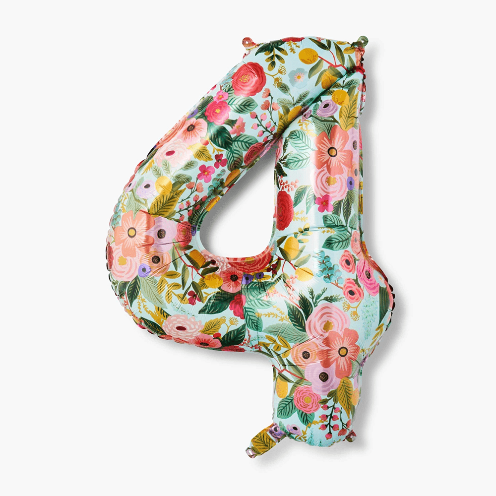 Garden Party Number Balloon - 10 Style Options, Shopsweetluluss