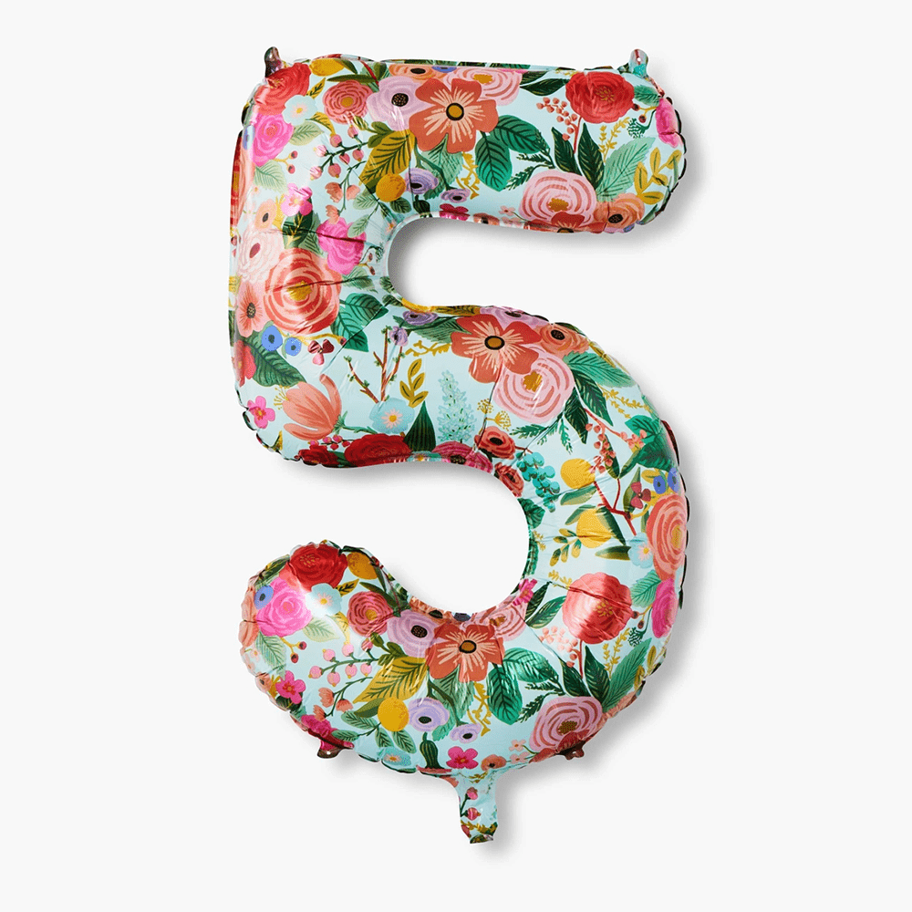 Garden Party Number Balloon - 10 Style Options, Shopsweetluluss