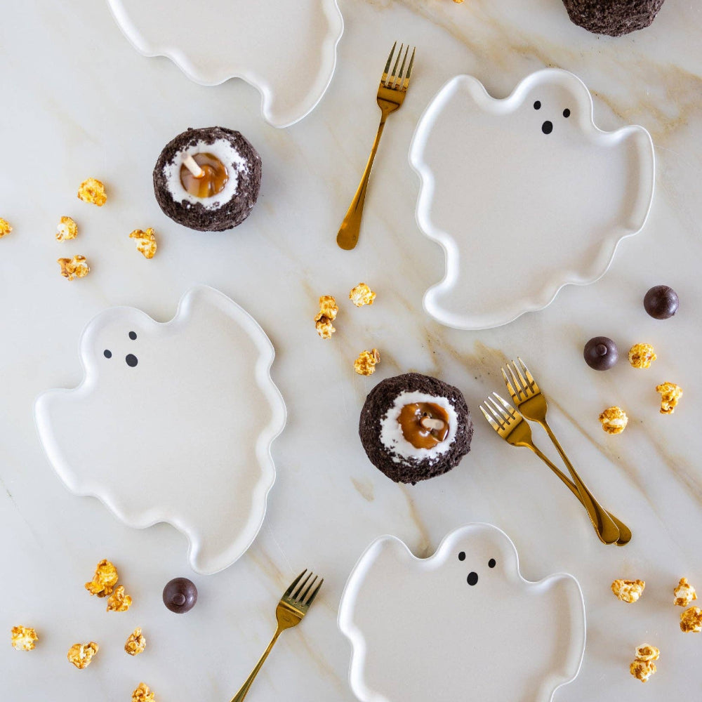Ghost Shaped Bamboo Plates, Shopsweetluluss