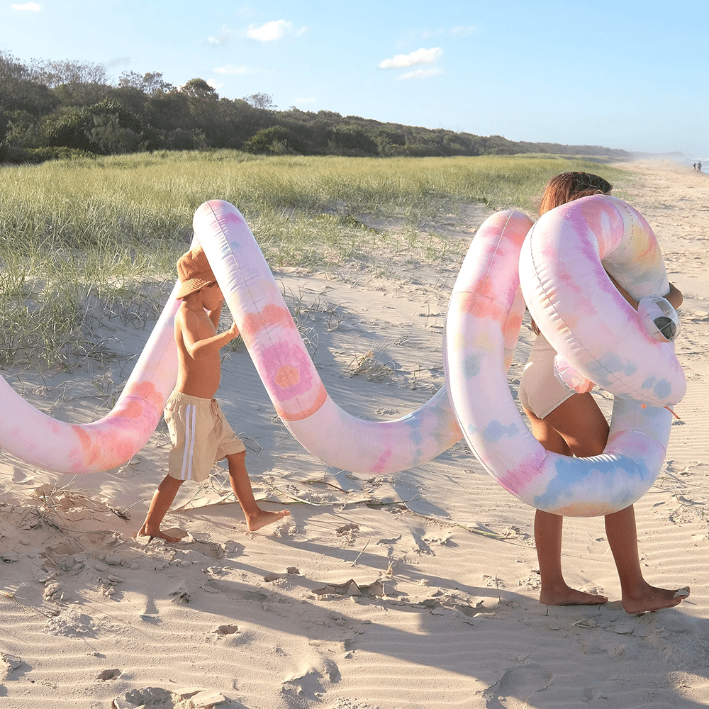 Giant Inflatable Noodle Snake - Tie Dye Multi, Shopsweetluluss