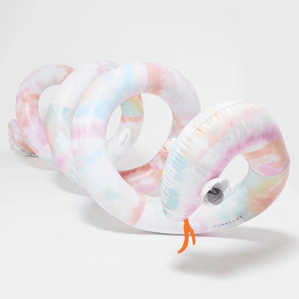 Giant Inflatable Noodle Snake - Tie Dye Multi, Shopsweetluluss