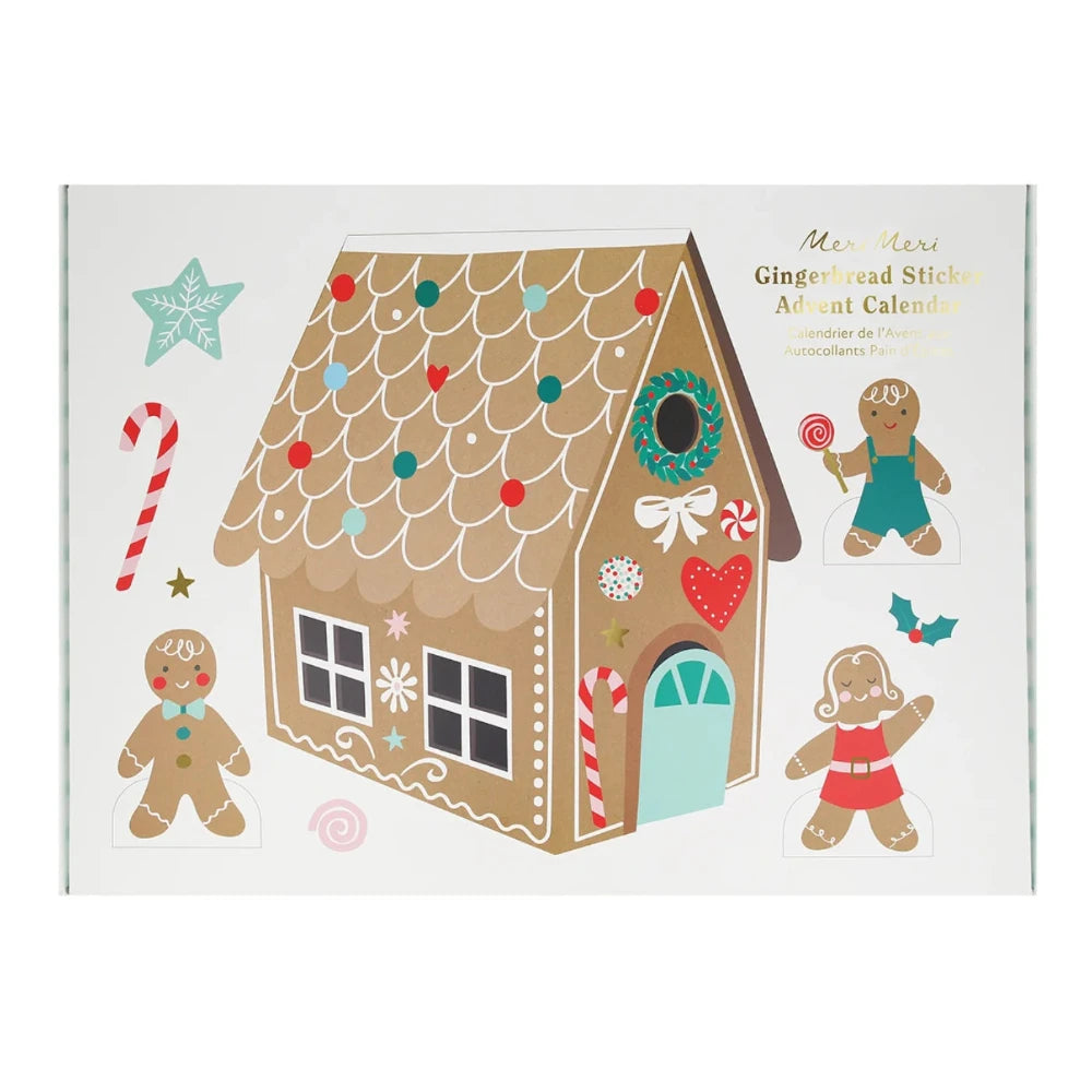 Gingerbread Sticker Advent Calendar, Shopsweetluluss