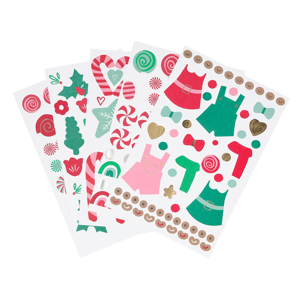 Gingerbread Sticker Advent Calendar, Shopsweetluluss