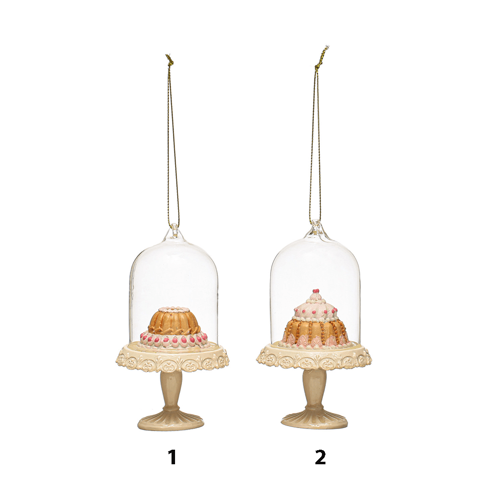 Glass Cloche & Cake Ornament - 2 Style Options, Shopsweetluluss