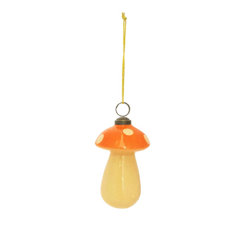 Glass Mushroom Ornament, Shopsweetluluss
