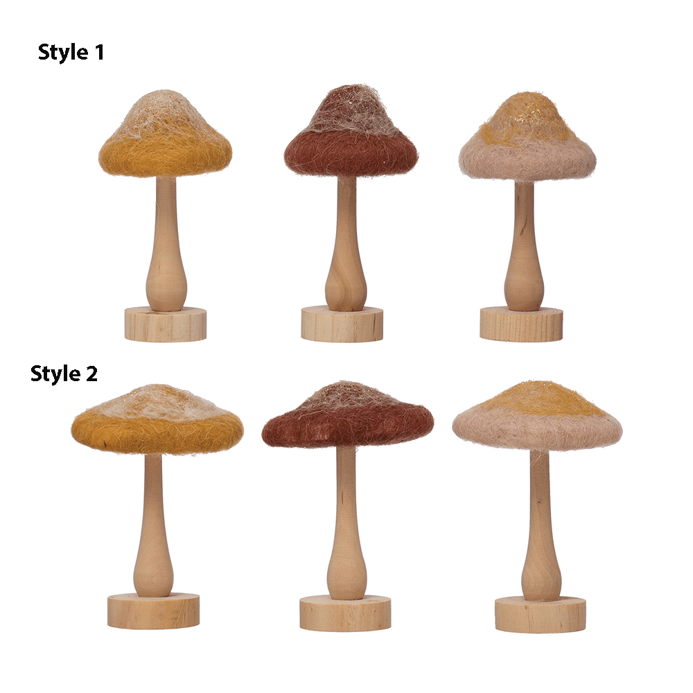 Glitter Wool Mushroom - 6 Style Options, Shopsweetluluss