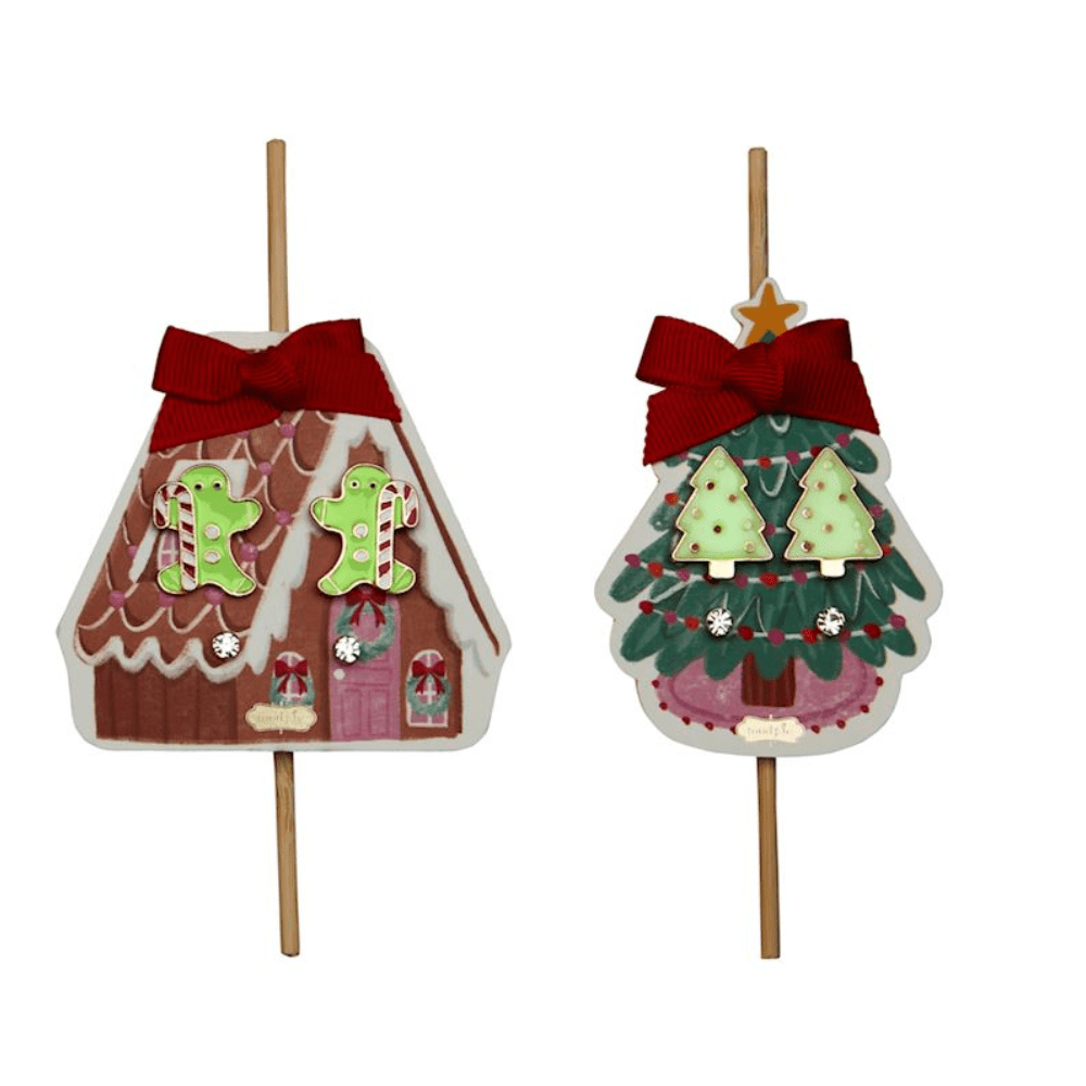 Glow-in-the-Dark Christmas Earrings - 2pk., 2 Styles, Shopsweetluluss