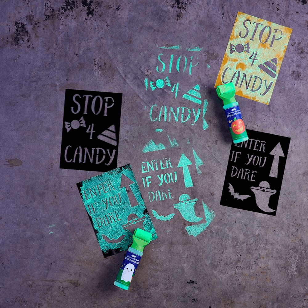 Glow-in-the-Dark Sidewalk Chalk Paint - 2 Colors, Shopsweetluluss