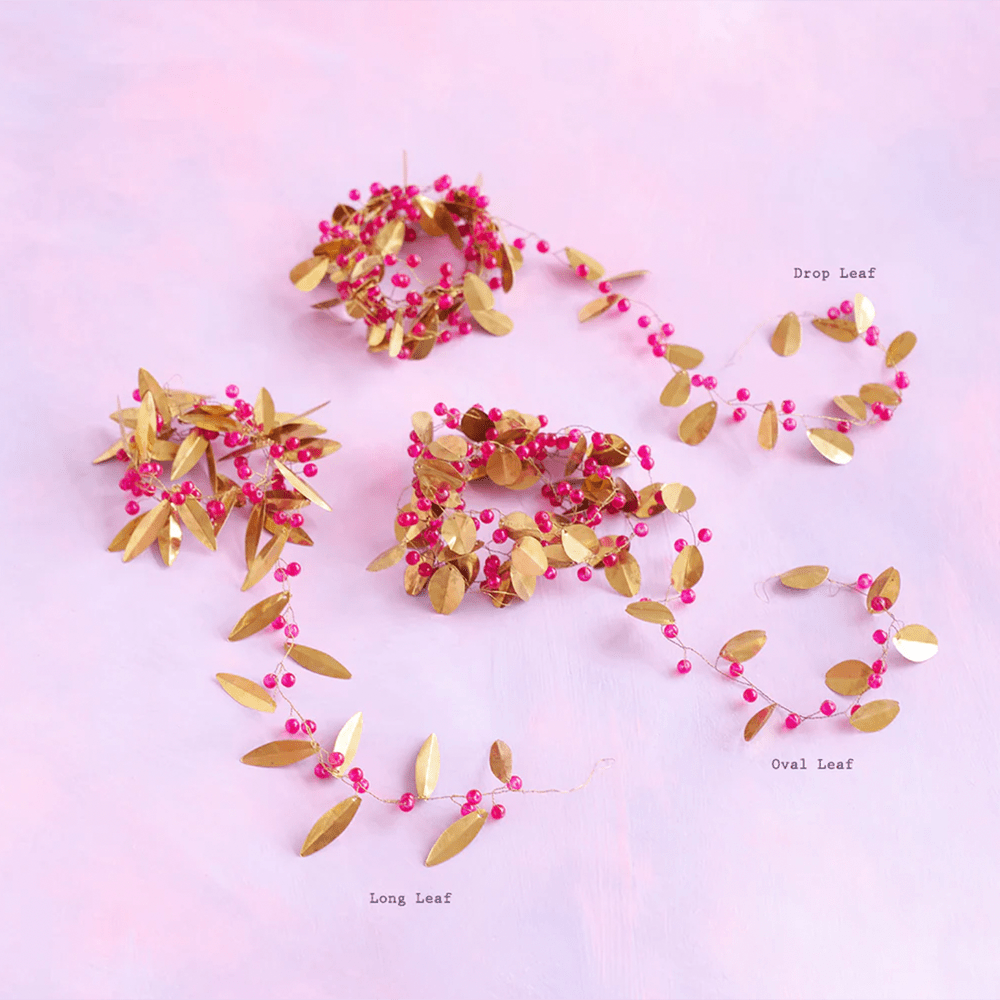 Gold Leaf & Berries Garland - 3 Style Options, Shopsweetluluss