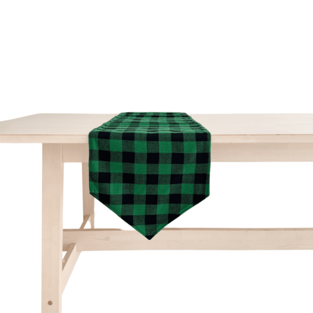 Green & Black Plaid Table Runner, Shopsweetluluss