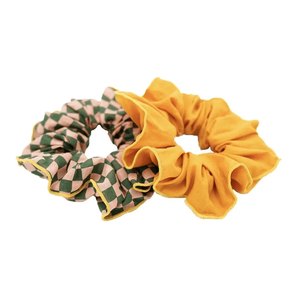 Hair Scrunchie Set - Checks & Orchard, Shopsweetluluss