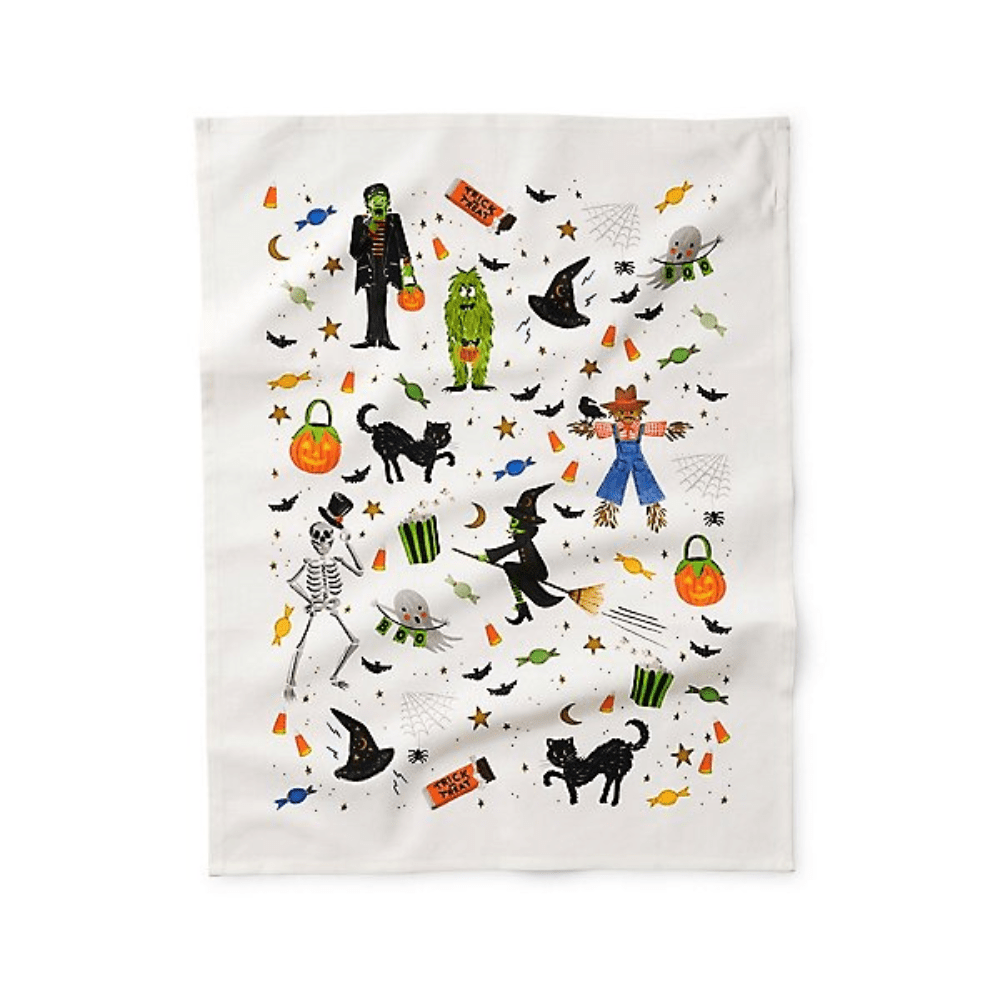 Halloween Parade Tea Towel, Shopsweetluluss