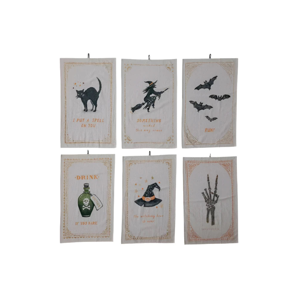 Halloween Printed Tea Towel - 6 Style Options, Shopsweetluluss