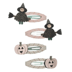 Halloween Witch & Pumpkin Hair Clip Set, Shopsweetluluss