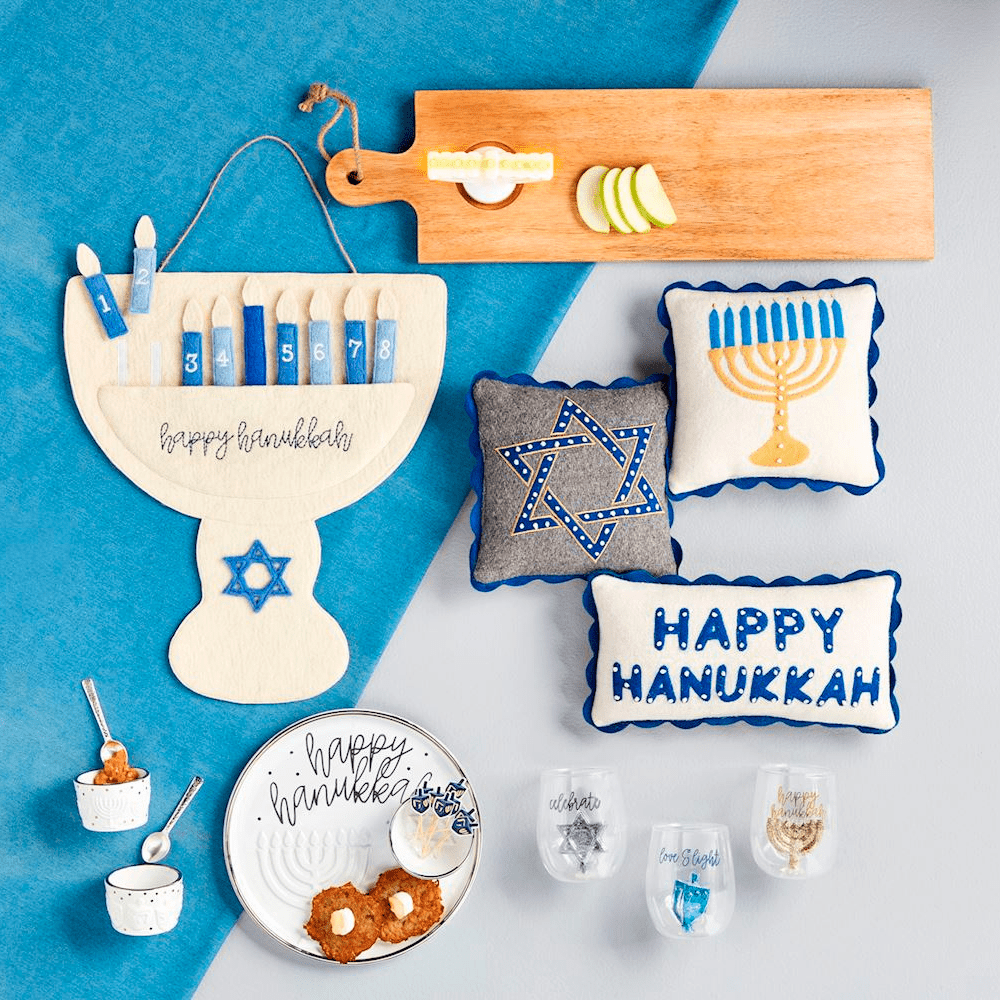 Menorah Mini Pillow, Shopsweetluluss