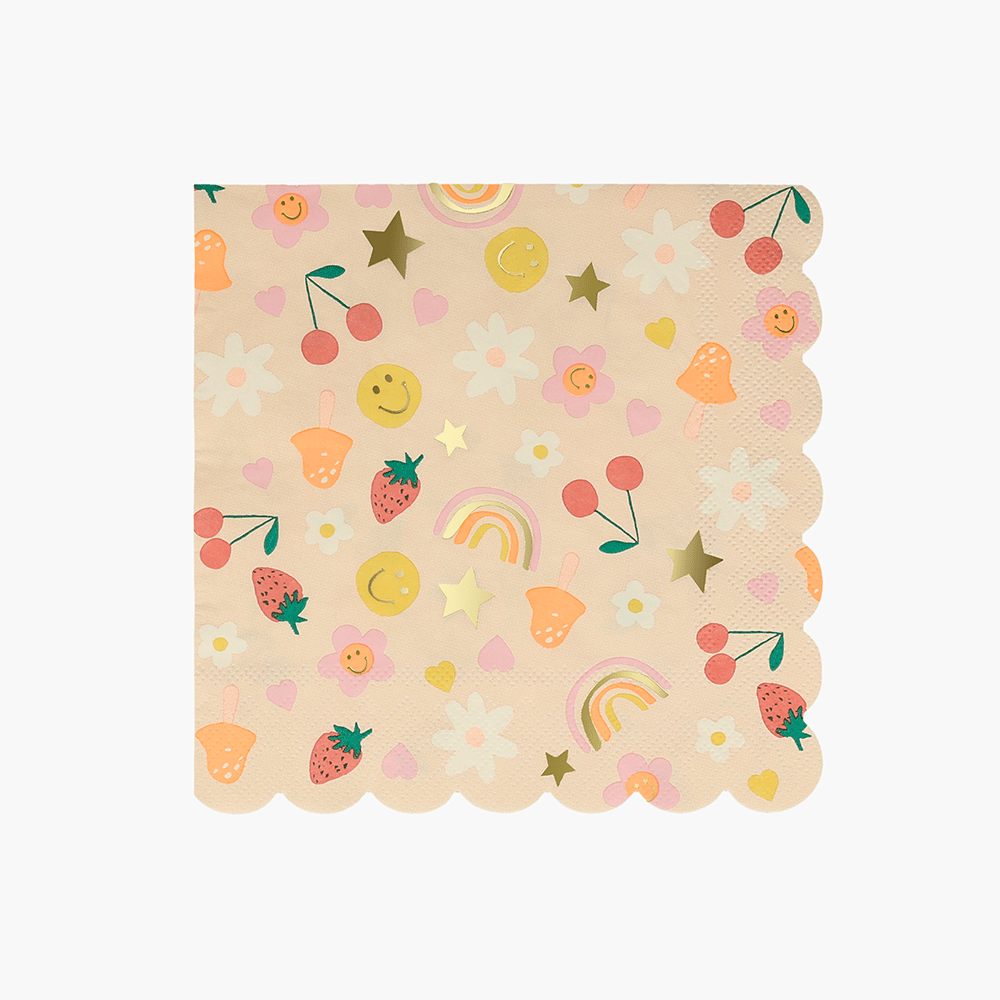 Happy Face Icons Large Napkins, Shopsweetluluss
