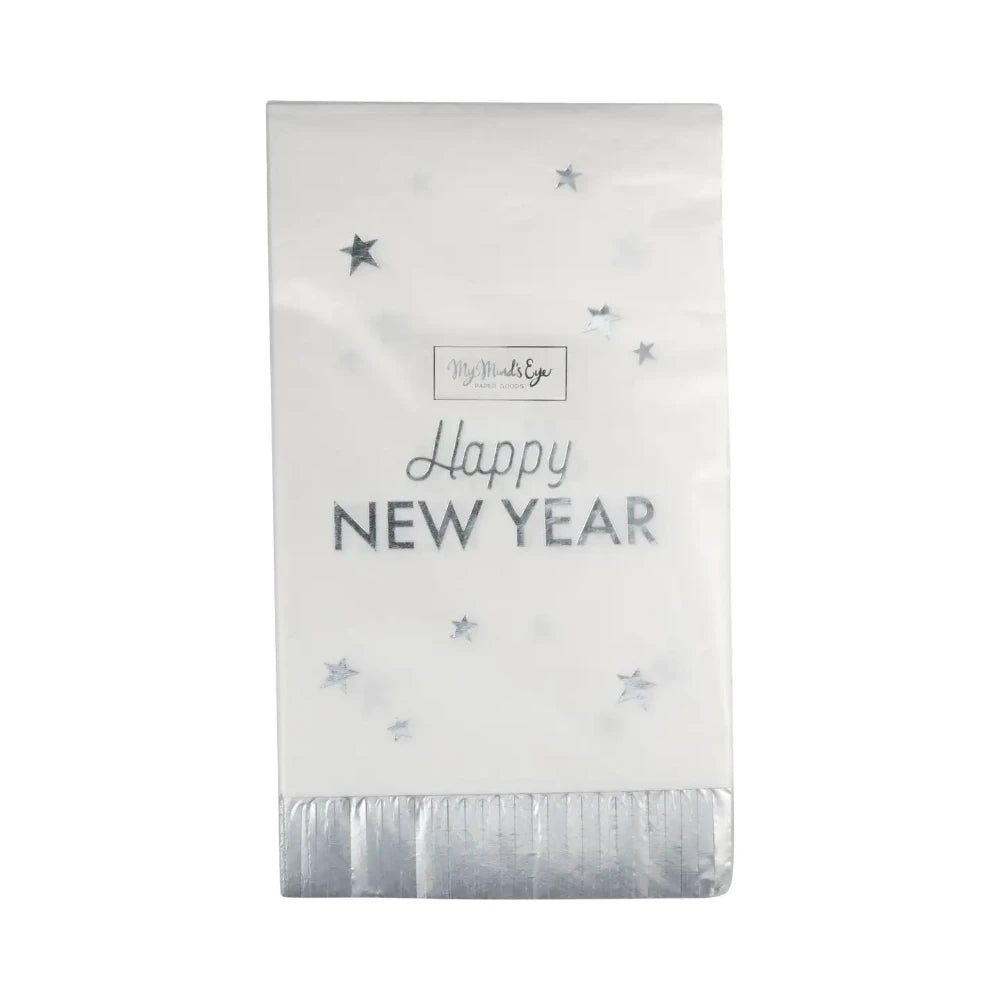 Happy New Year Fringed Dinner Napkins, Shopsweetluluss