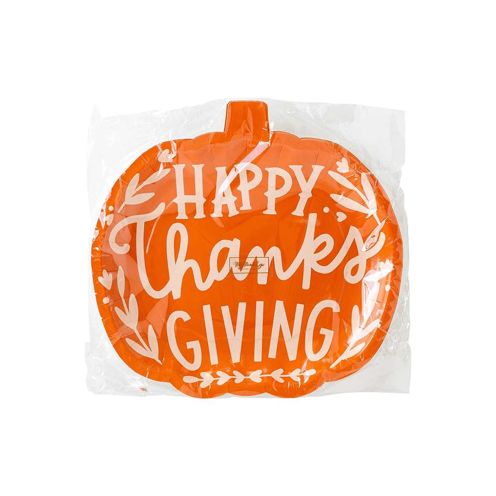 "Happy Thanksgiving" Pumpkin Plates, Shopsweetluluss