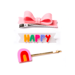 Happy Alligator Clips - Set of 3 - Shopsweetluluss
